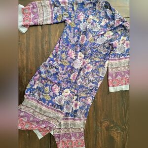 Forever 21 Floral Kimono - Purple and Pink:Small